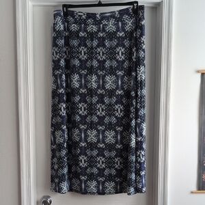 Roz & Ali Navy and Cream Maxi Skirt